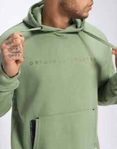 Tommy Hilfiger Olive Green Mens Winter Sweatshirt Full Sleeves | Hoodie