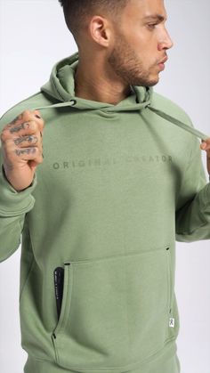 Tommy Hilfiger Olive Green Mens Winter Sweatshirt Full Sleeves | Hoodie